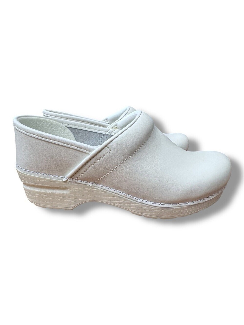 Dansko White Leather Professional Clogs Shoes Clean Medical Women’s US 5.5 EU 36